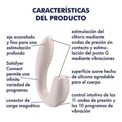 Satisfyer succionador de clítoris y vibrador "Sunray" blanco