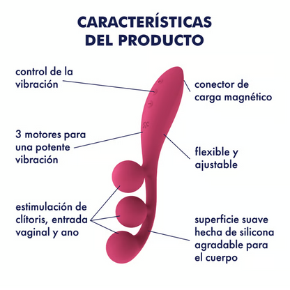 Satisfyer vibrador "Tri Ball 1" rojo