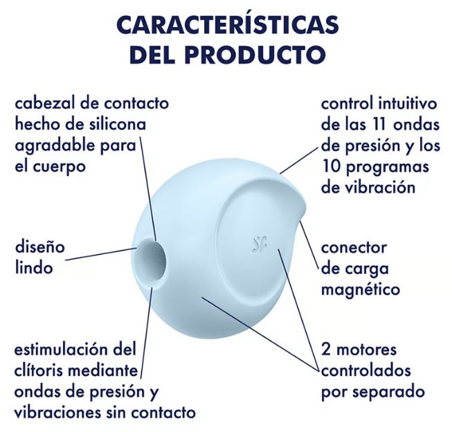 Satisfyer succionador de clítoris con vibración "Sugar Rush"  azul