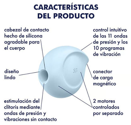 Satisfyer succionador de clítoris con vibración "Sugar Rush"  azul