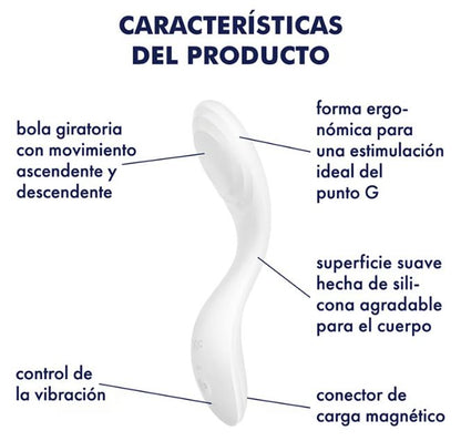 Satisfyer vibrador Punto G "Rrrolling Pleasure" blanco