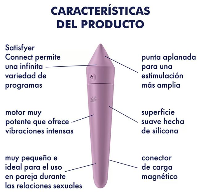 Satisfyer vibrador "Ultra Power Bullet 8" lila (con app)