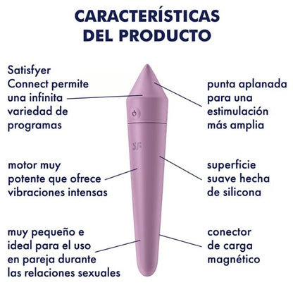 Satisfyer vibrador "Ultra Power Bullet 8" lila (con app)
