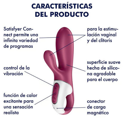 Satisfyer vibrador con efecto calor "Hot Bunny" (con app)