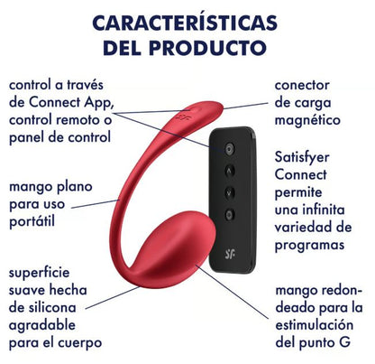 Satisfyer vibrador de braguita "Shiny Petal" rojo (con app)