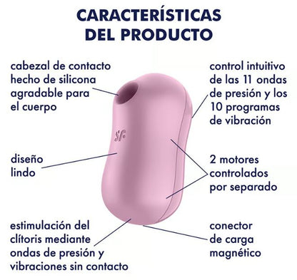 Satisfyer succionador de clítoris y vibrador "Cotton Candy" rosa