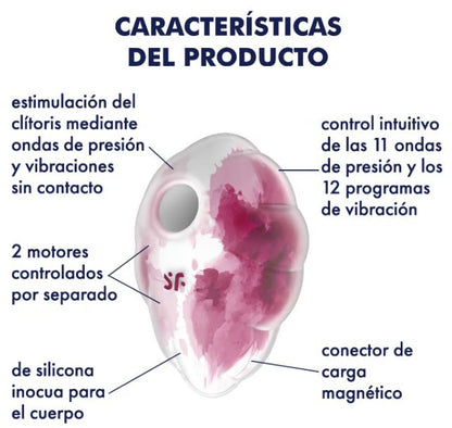 Satisfyer succionador de clítoris con vibración "Cloud Dancer" red