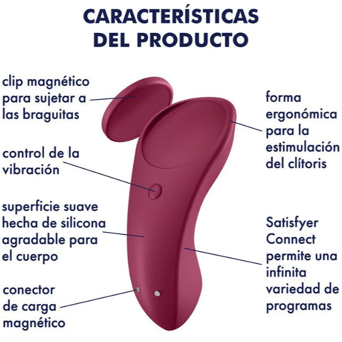 Satisfyer vibrador de  braguita "Sexy Secret" rojo (con app)