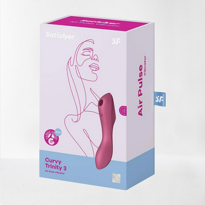 Satisfyer succionador de clítoris con vibración "Curvy Trinity 3" rojo
