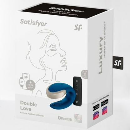 Satisfyer vibrador "Double -  Love" edición luxury azul (con app)