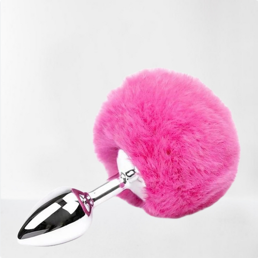 LateToBed Afterdark plug anal con pompón rosa talla S