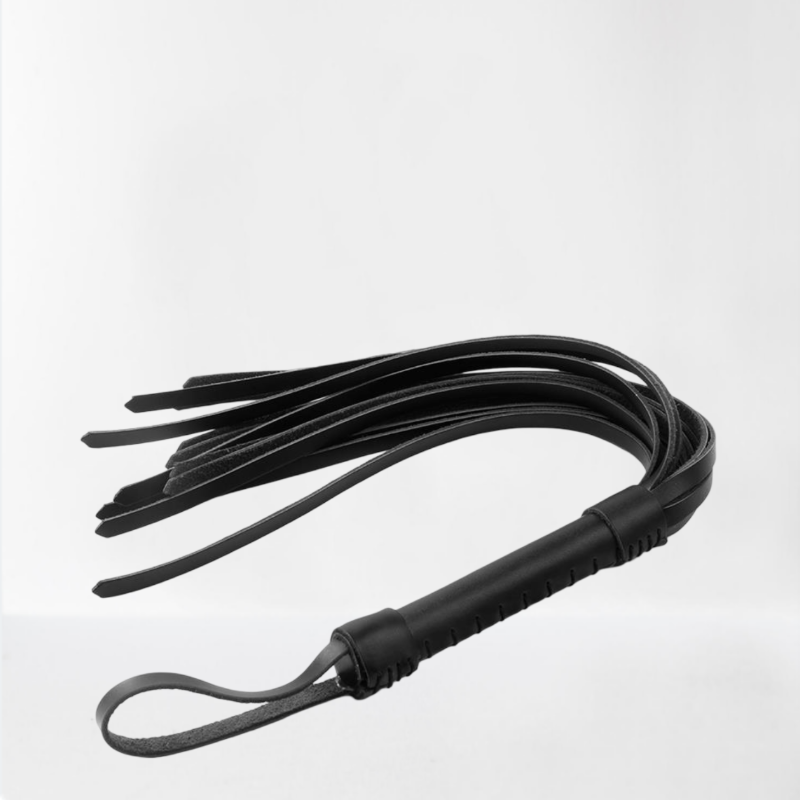 LateToBed "BDSM Line" flogger de piel 50 cm