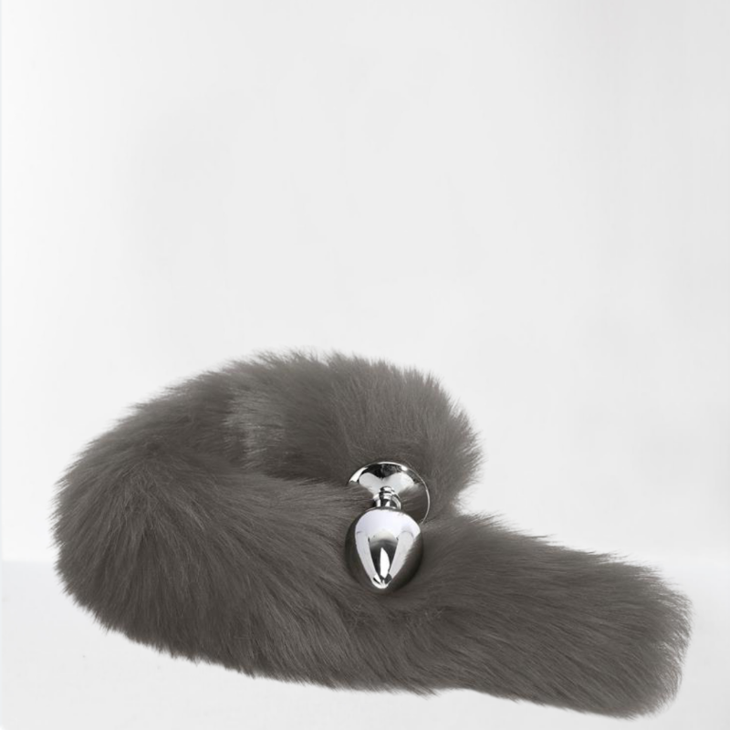 LateToBed "BDSM Line" plug anal con cola gris 40 cm