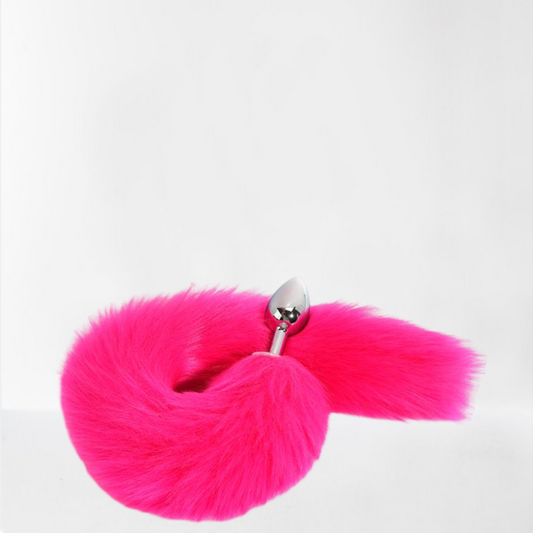 LateToBed "BDSM Line" plug anal con cola hot pink 40 cm