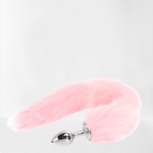 LateToBed "BDSM Line" plug anal con cola rosa 40 cm