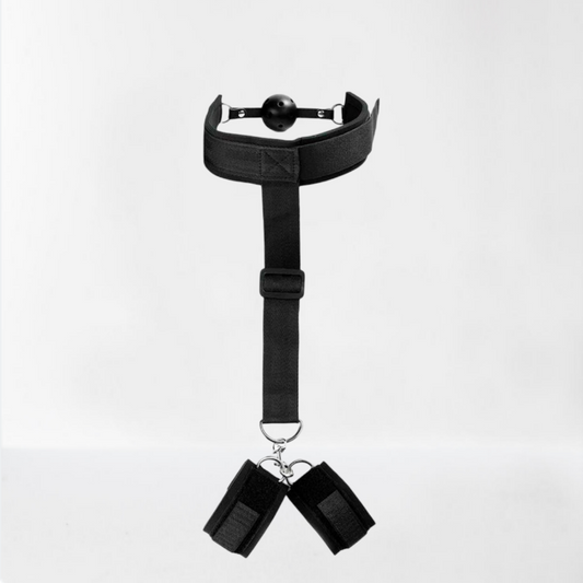 LateToBed "BDSM Line" restricciones con mordaza y esposas