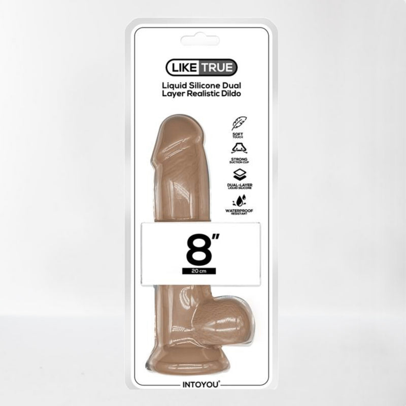 Intoyou LikeTrue dildo hiper realista silicona líquida dual layer 20 cm