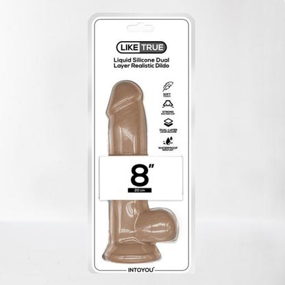 Intoyou LikeTrue dildo hiper realista silicona líquida dual layer 20 cm