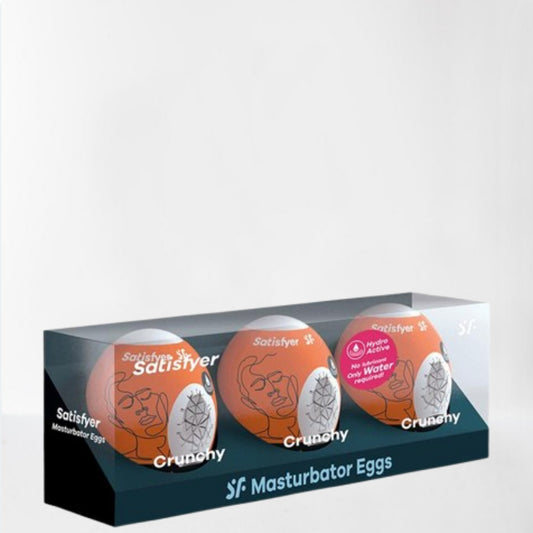 Satisfyer huevos masturbadores "Crunchy" pack de 3