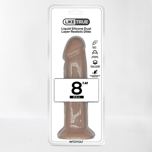Intoyou LikeTrue dildo hiper realista silicona líquida dual layer 21,5 cm