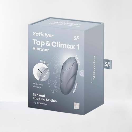 Satisfyer vibrador con tapping "Tap and Climax 1" gris