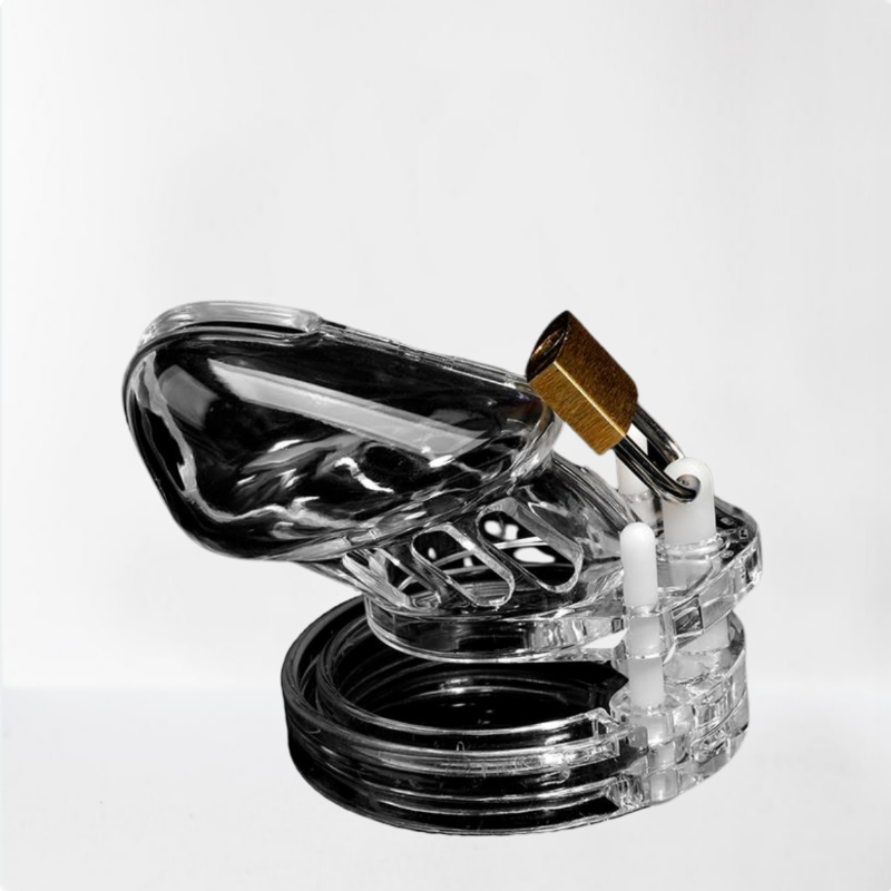 LateToBed BDSM Line jaula de castidad universal short transparente