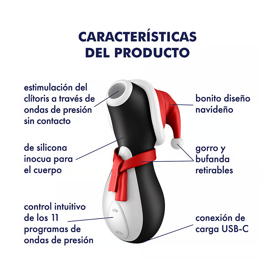 Satisfyer succionador de clítoris edición navideña "Penguin Holiday Edition"