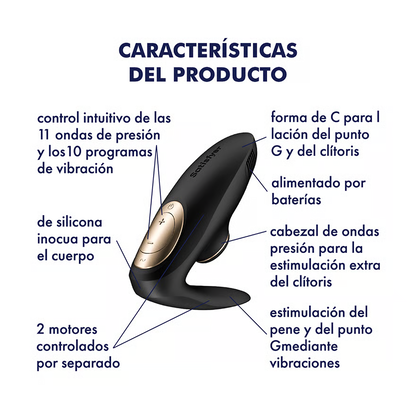 Satisfyer succionador de clítoris con pilas para parejas "Pro 4 Couples Battery"