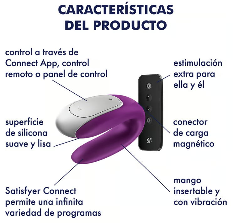 Satisfyer vibrador "Double - Fun" lila (con app)