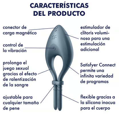 Satisfyer anillo vibrador "Bullseye" (con app)