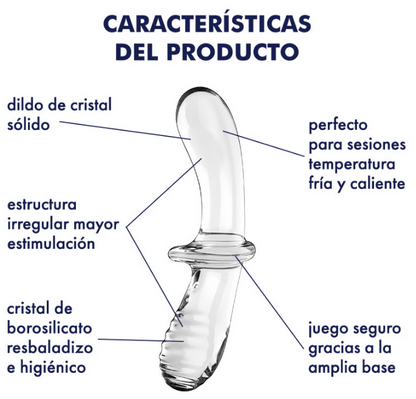Satisfyer dildo de cristal "Double Crystal" transparente