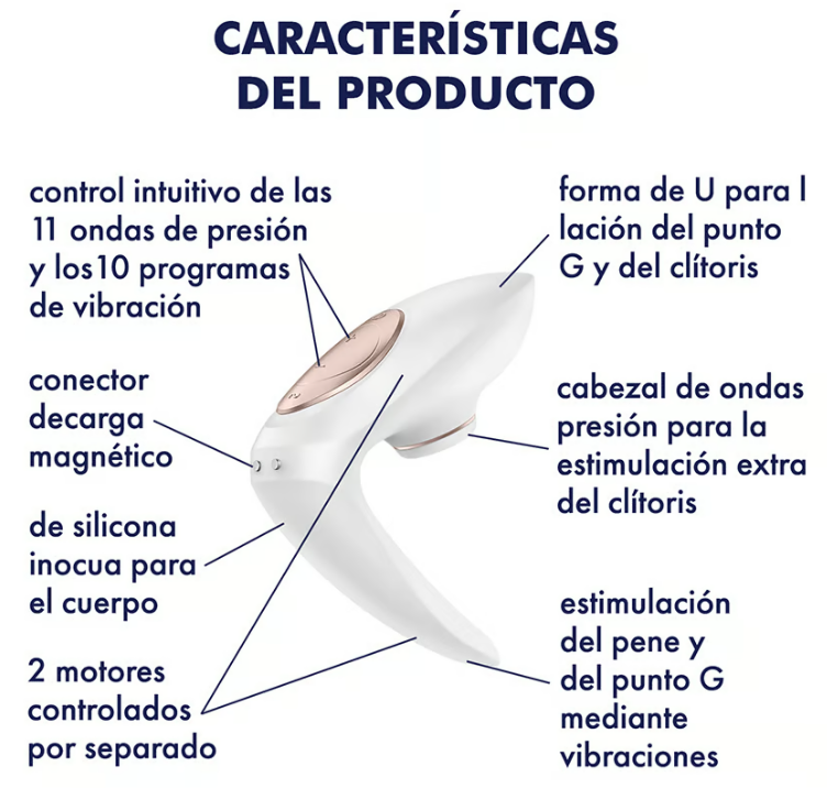 Satisfyer succionador de clítoris con vibración "Pro 4 couples"