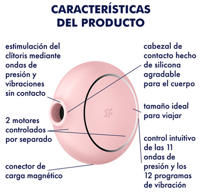 Satisfyer succionador de clítoris con vibración "Pro To Go 3" rosa