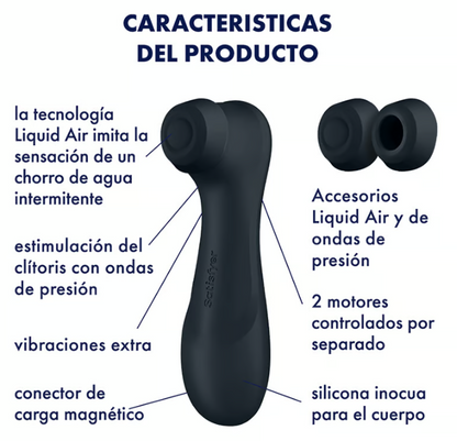 Satisfyer succionador de clítoris con vibración "Pro 2 Gen 3" negro