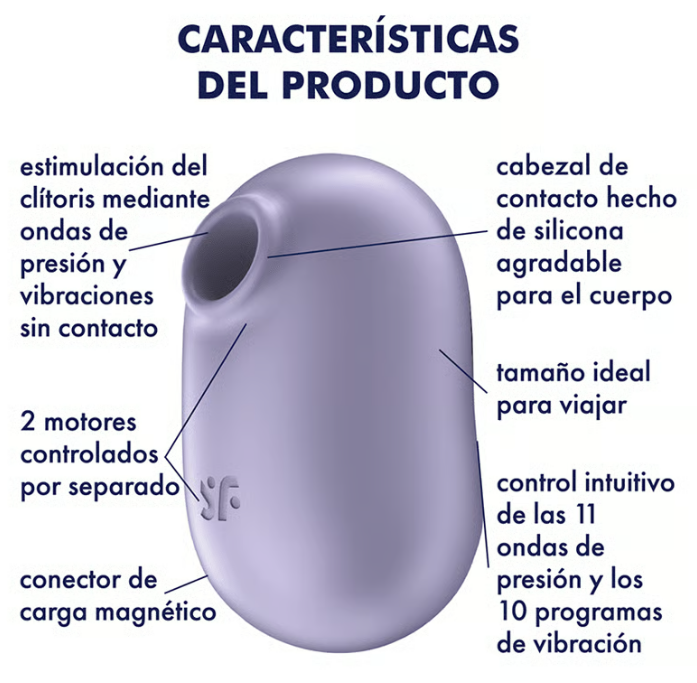 Satisfyer succionador de clítoris con vibración "Pro To Go 2" lila