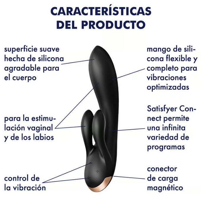 Satisfyer vibrador "Double Flex" negro (con app)