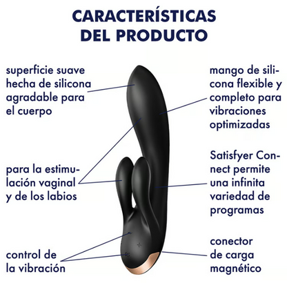 Satisfyer vibrador "Double Flex" negro (con app)