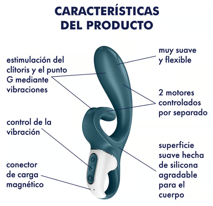 Satisfyer vibrador "Hug Me" azul (con app)