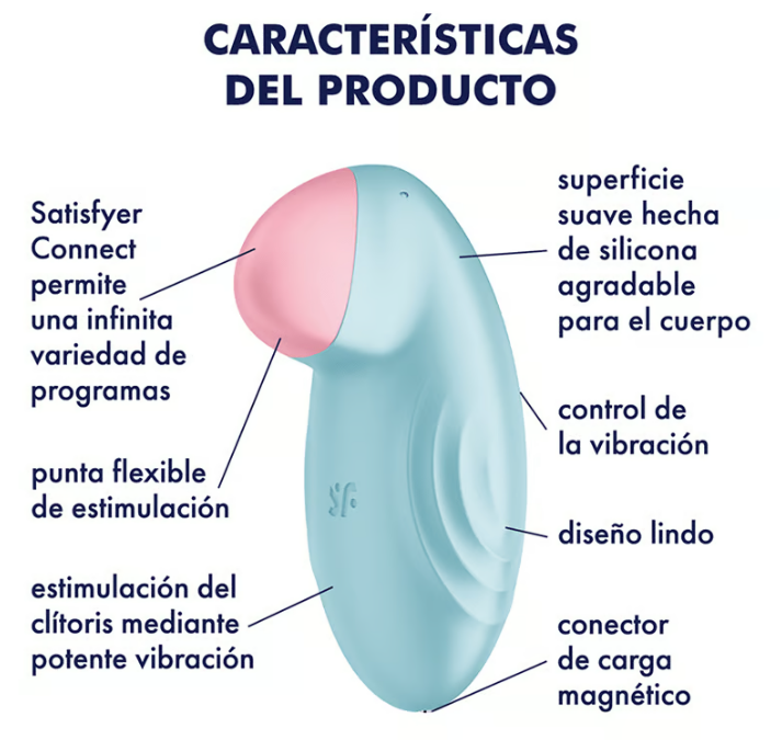 Satisfyer vibrador "Tropical Tip" azul (con app)