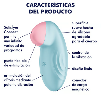 Satisfyer vibrador "Tropical Tip" azul (con app)