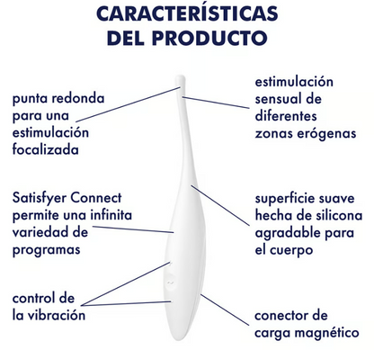 Satisfyer vibrador "Twirling Joy" blanco (con app)