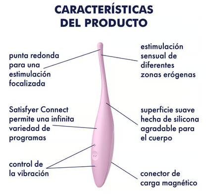 Satisfyer vibrador "Twirling Joy" rosa (con app)