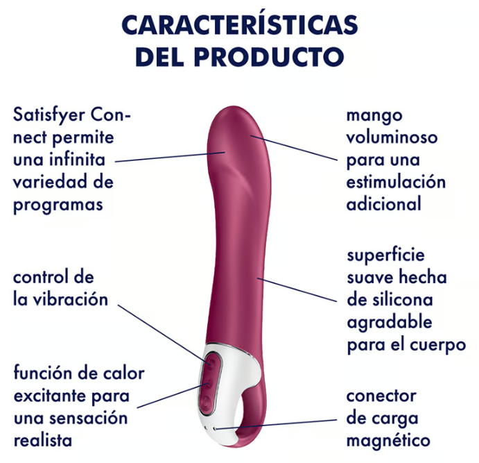 Satisfyer vibrador con efecto calor "Big Heat" (con app)