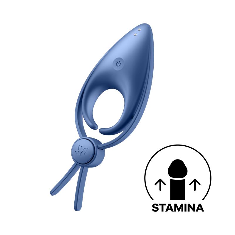 Satisfyer anillo vibrador de doble lazo "Sniper" - Azul