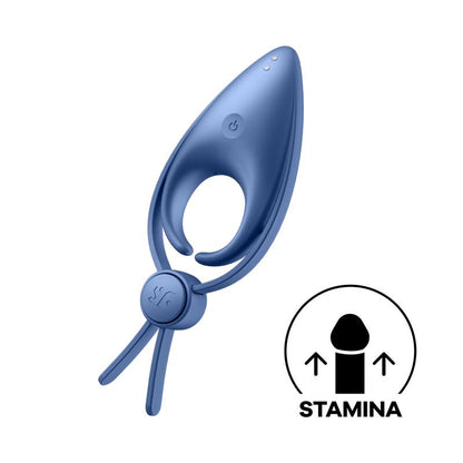 Satisfyer anillo vibrador de doble lazo "Sniper" - Azul