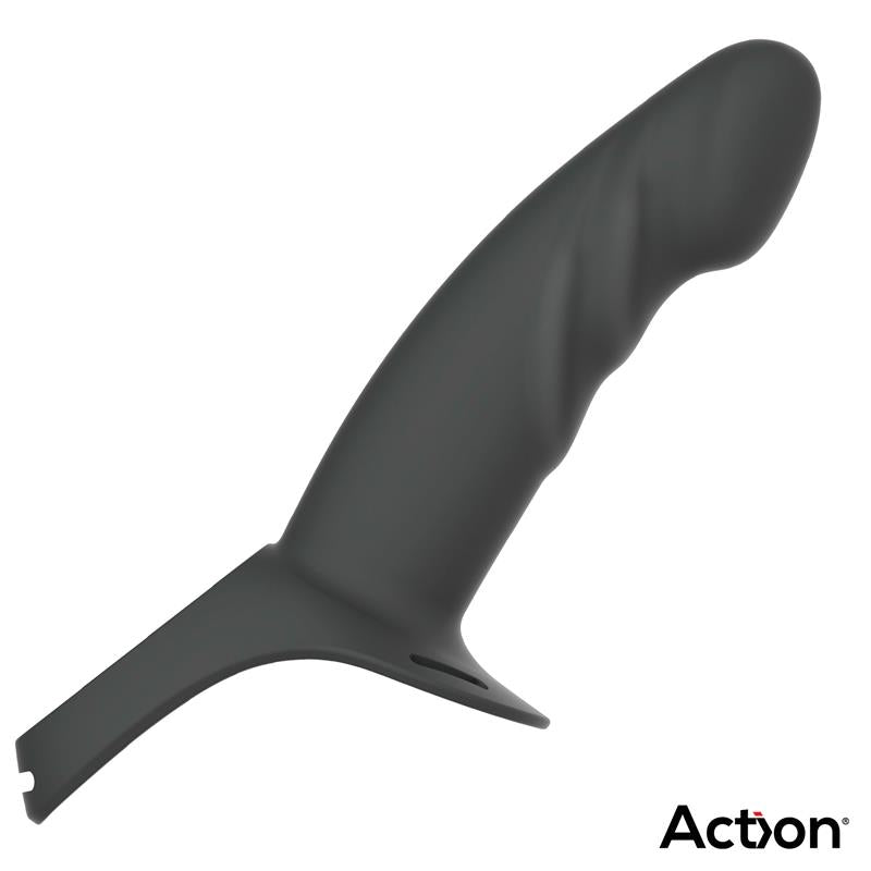 Action arnés strap-on con dildo hueco de silicona premium "Sniper"