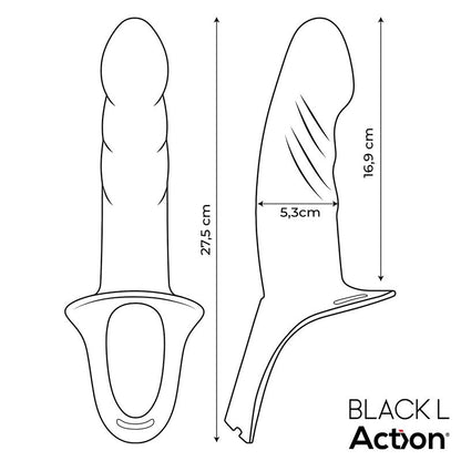 Action arnés strap-on con dildo hueco de silicona premium "Sniper"