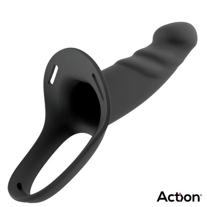 Action arnés strap-on con dildo hueco de silicona premium "Sniper"