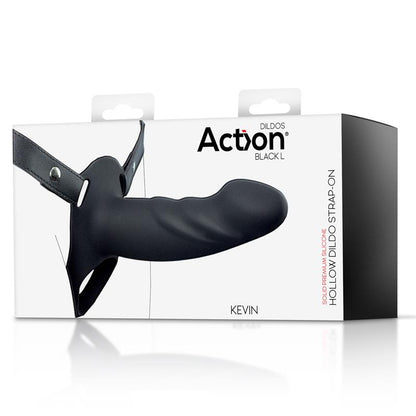 Action arnés strap-on con dildo hueco de silicona premium "Sniper"