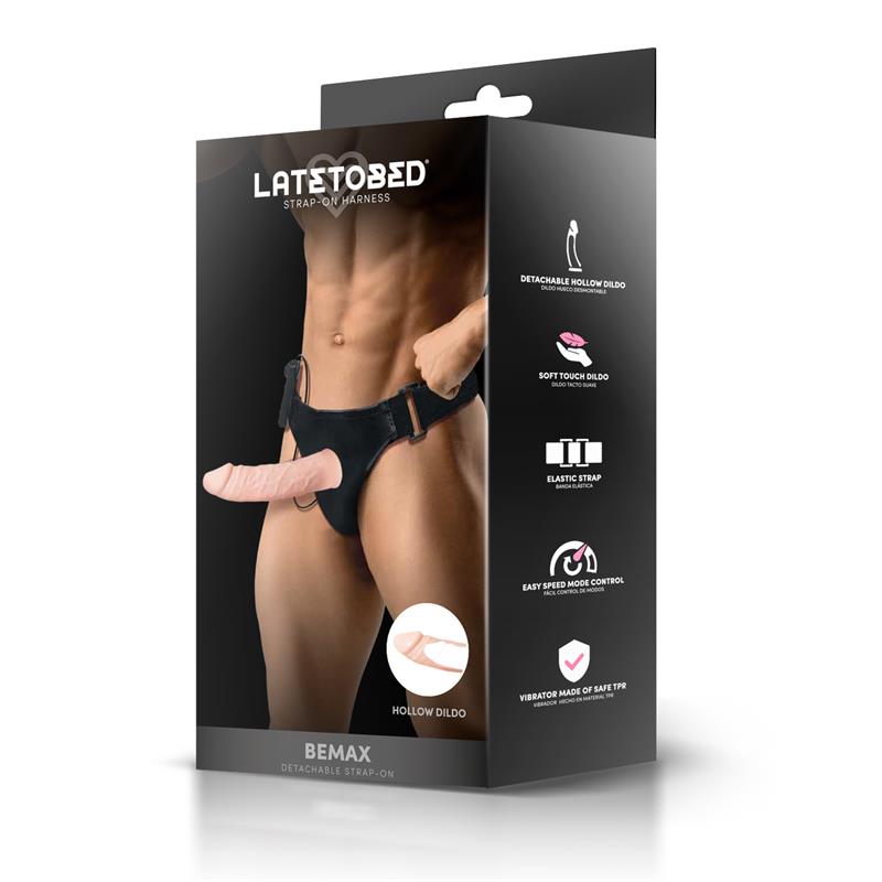 Harness Collection Latetobed arnés con dildo hueco vibrador desmontable "Bemax"